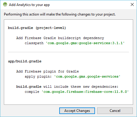 Android Studio Add Analytics to your app