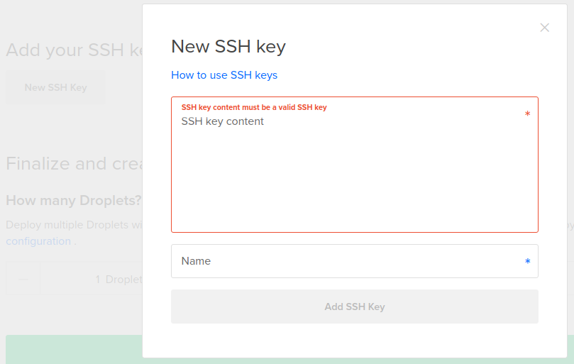 DigitalOcean SSH